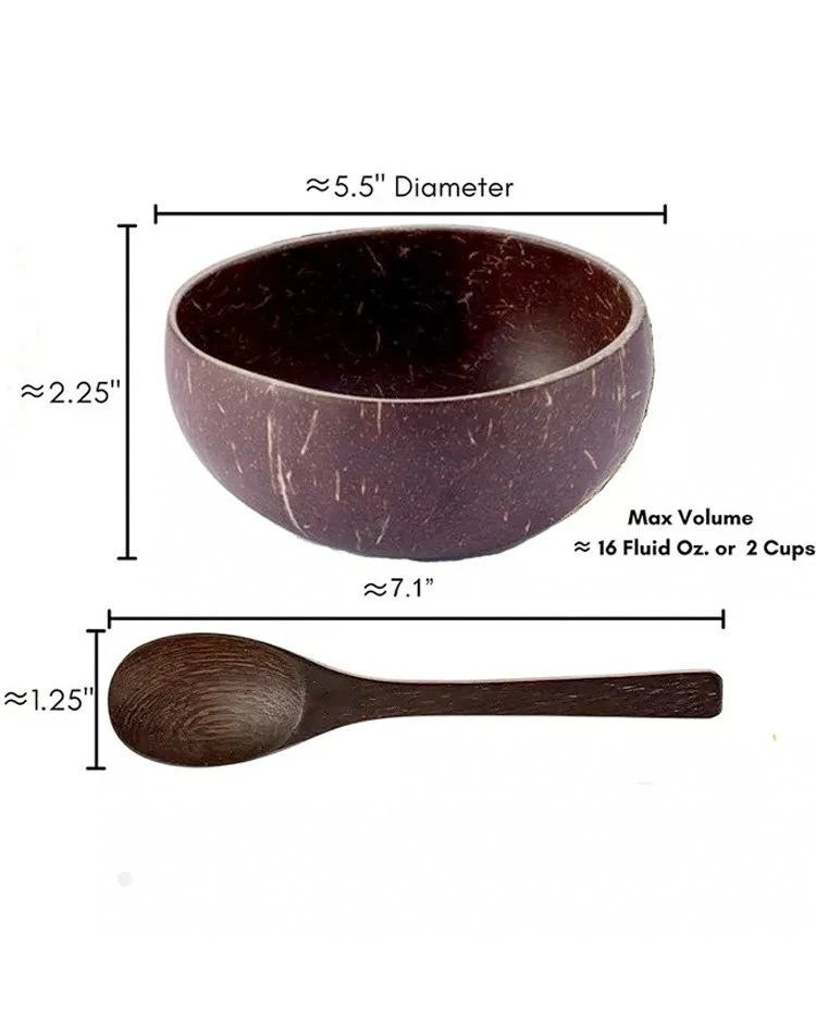 salad coconut bowls