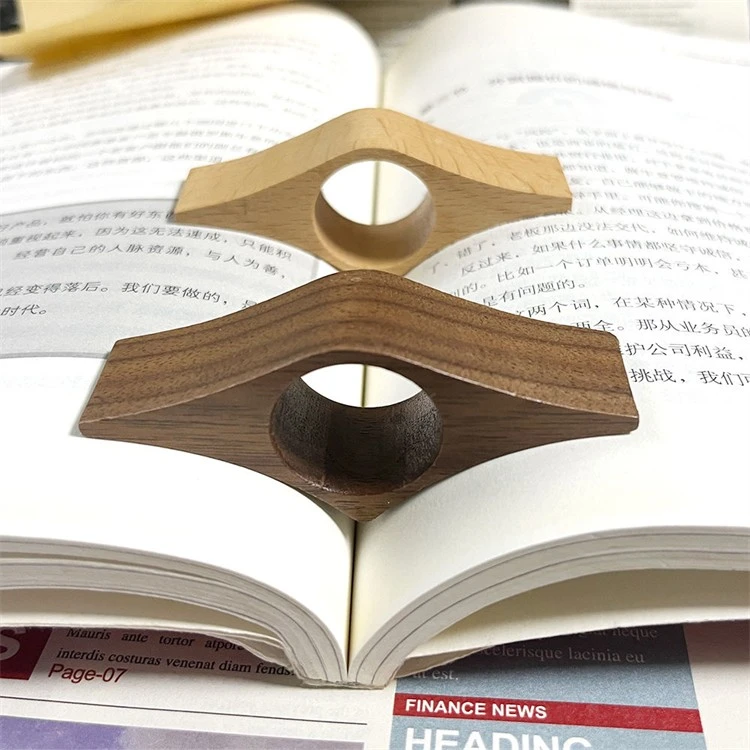 wooden thumb book  holder